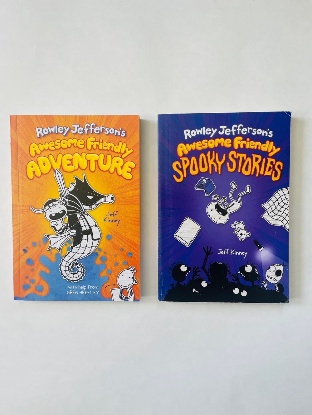 Pair of Paperback Diary of an Awesome Friendly Kid Rowley Jefferson Books